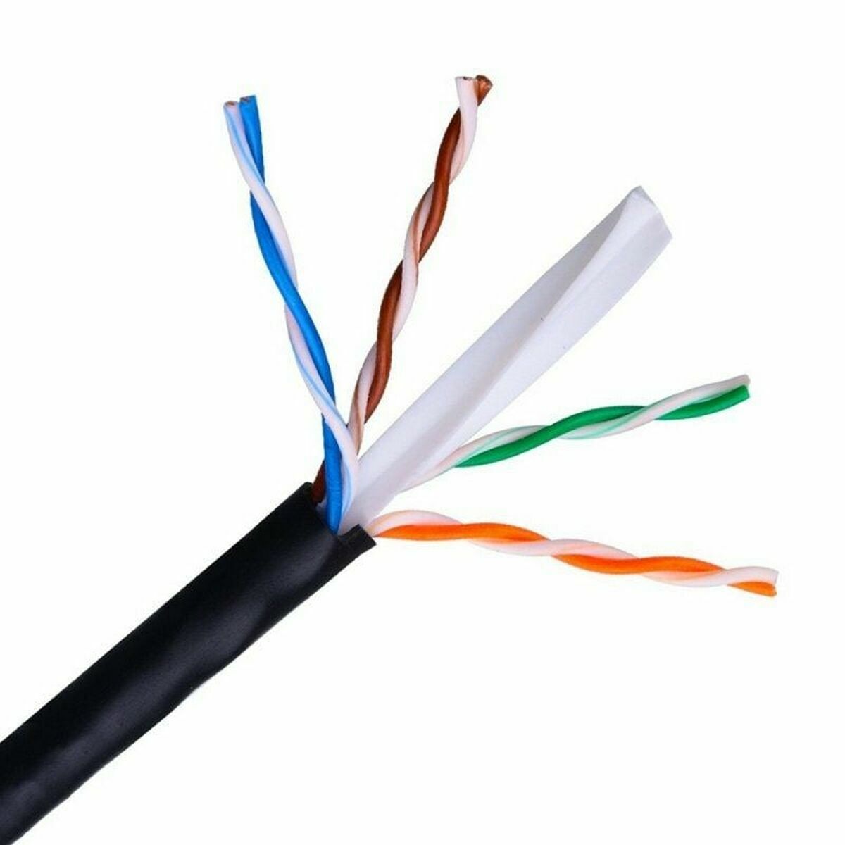 UTP Category 6 Rigid Network Cable Aisens A135-0263 Black 100 m UTP Category 6 Rigid Network Cable Aisens A135-0263 Black 100 m