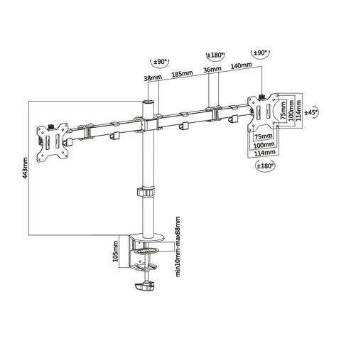 Screen Table Support Aisens DT32TSR-041 13" Screen Table Support Aisens DT32TSR-041 13"