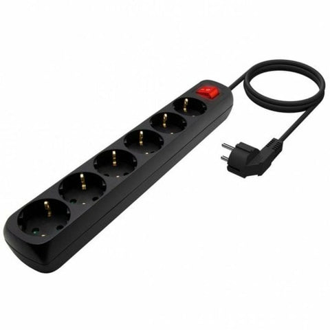 Power Socket - 6 Sockets with Switch Aisens A154-0536 Black (1,4 m) Power Socket - 6 Sockets with Switch Aisens A154-0536 Black (1,4 m)