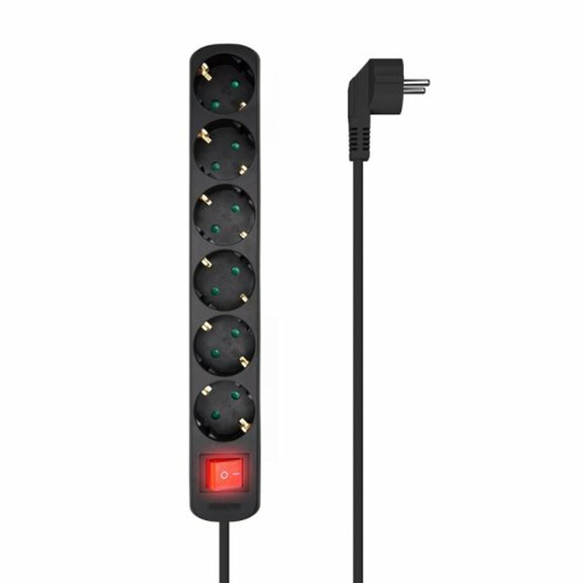 Power Socket - 6 Sockets with Switch Aisens A154-0536 Black (1,4 m) Power Socket - 6 Sockets with Switch Aisens A154-0536 Black (1,4 m)