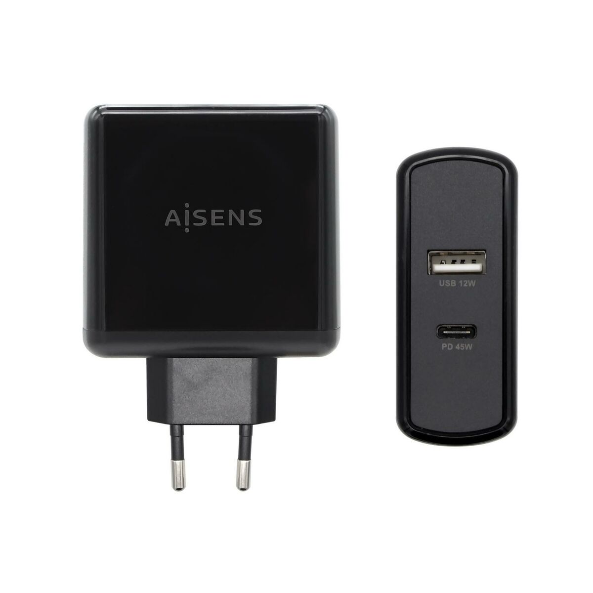 USB Wall Charger Aisens PD 3.0 USB-C 57 W Black USB Wall Charger Aisens PD 3.0 USB-C 57 W Black