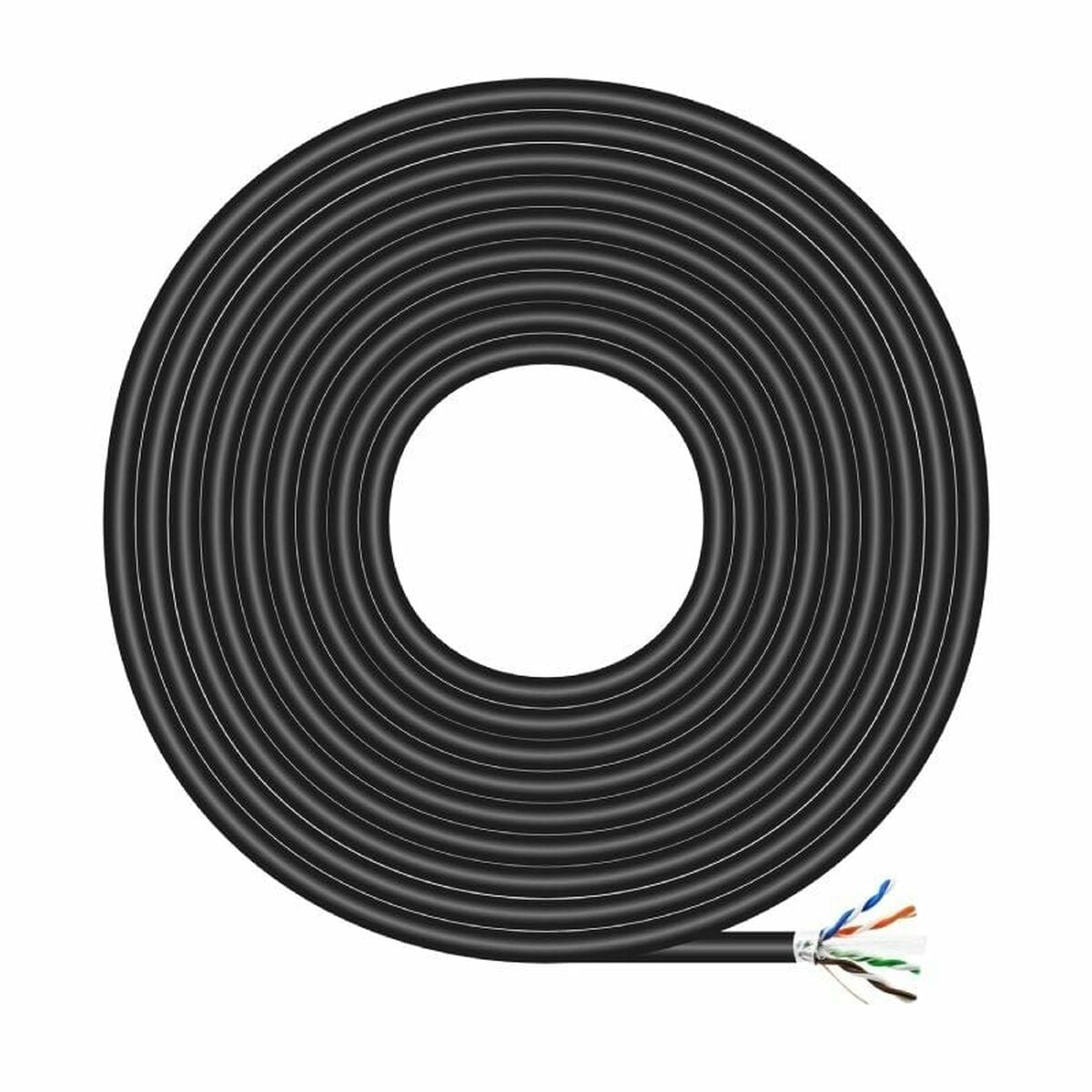 UTP Category 6 Rigid Network Cable Aisens AWG24 Black 100 m UTP Category 6 Rigid Network Cable Aisens AWG24 Black 100 m