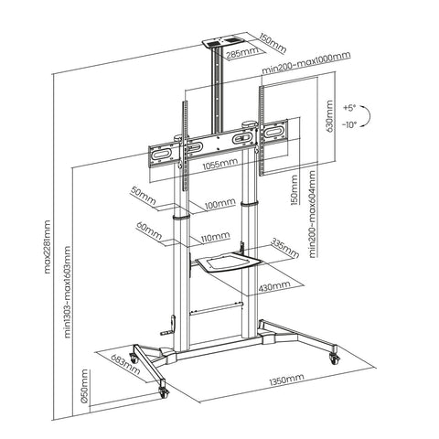 TV Mount Aisens FT100TE-171 60" 100" 100 kg TV Mount Aisens FT100TE-171 60" 100" 100 kg