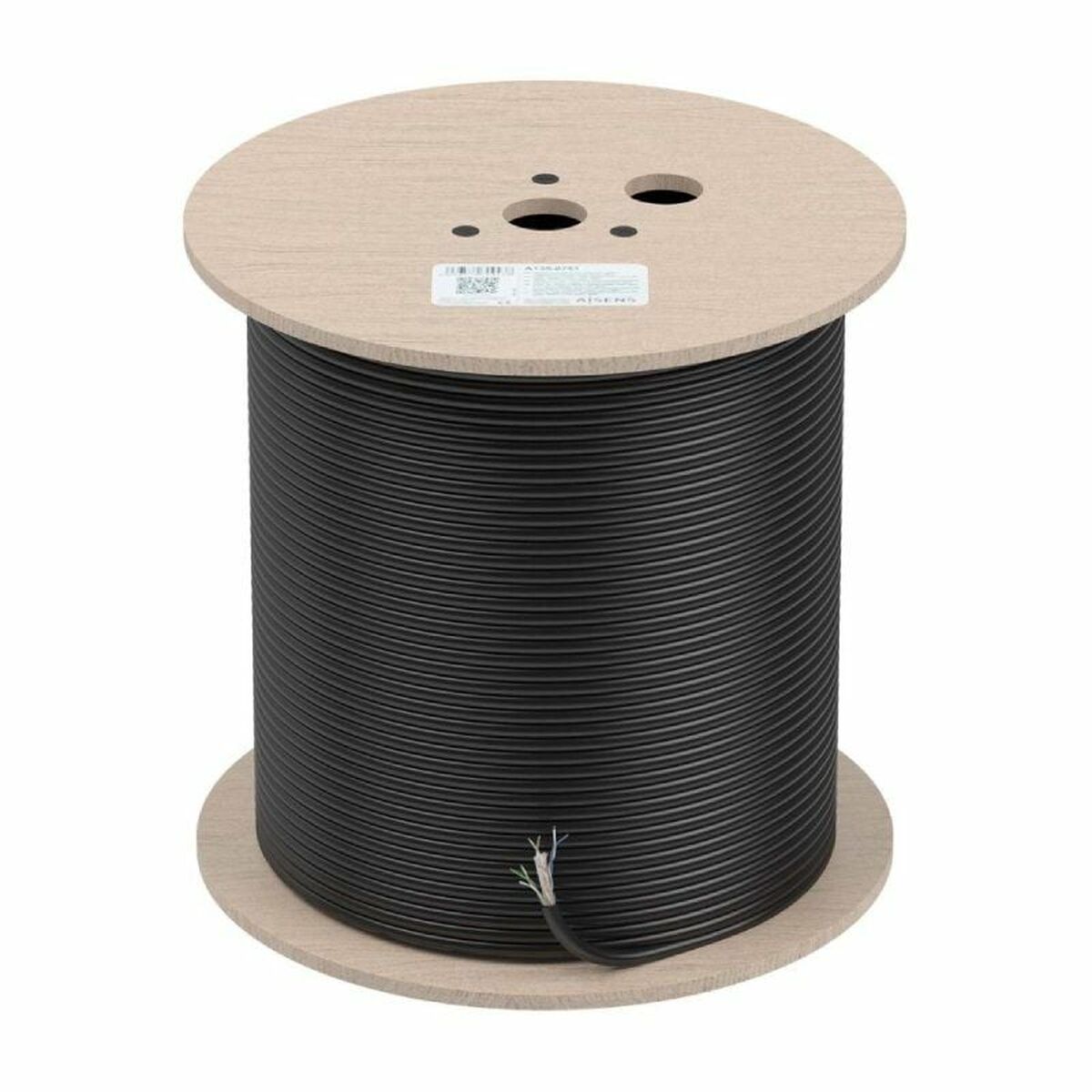 UTP Category 6 Rigid Network Cable Aisens AWG23 Black 305 m UTP Category 6 Rigid Network Cable Aisens AWG23 Black 305 m