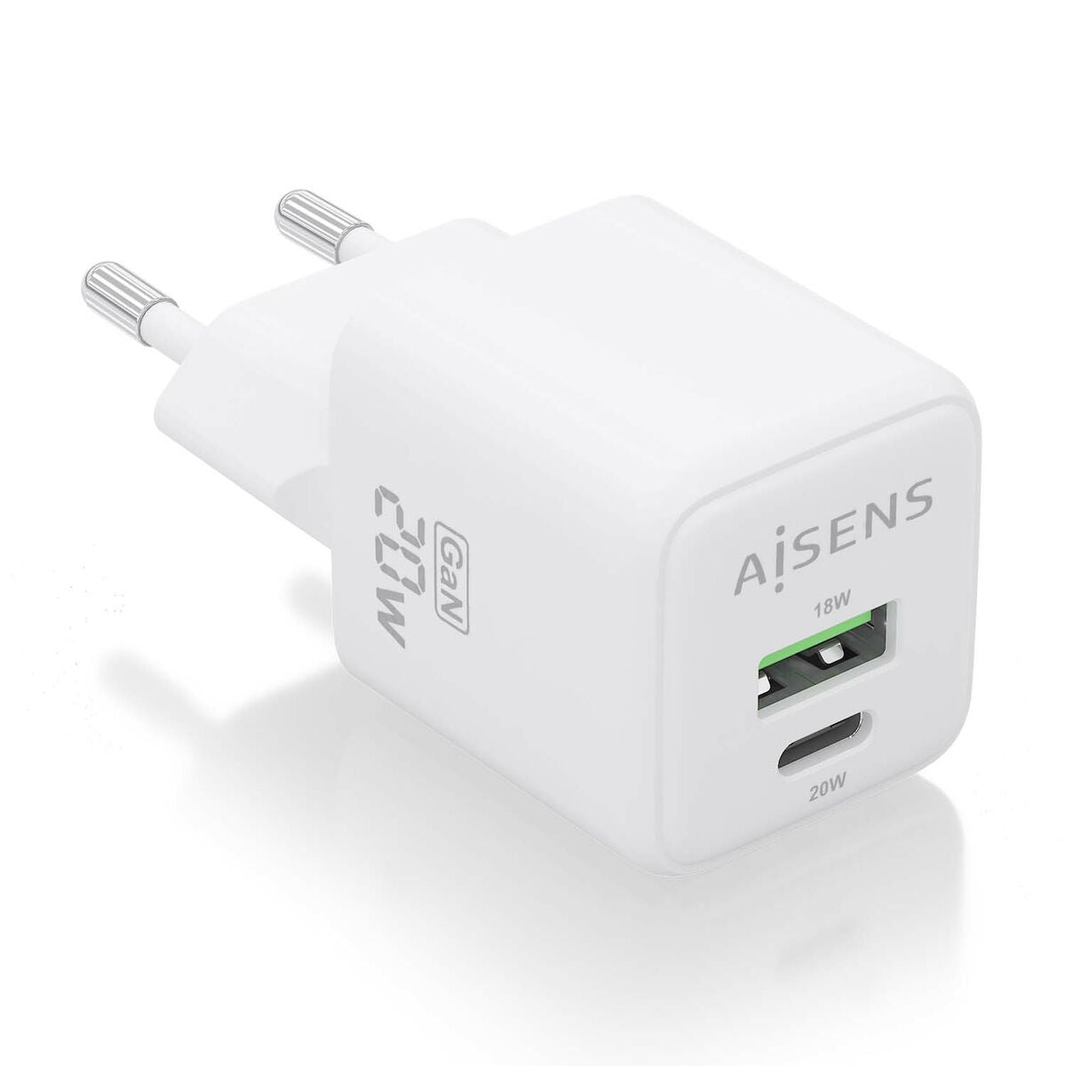 Wall Charger Aisens ASCH-20W2P010-W White 20 W (1 Unit) Wall Charger Aisens ASCH-20W2P010-W White 20 W (1 Unit)