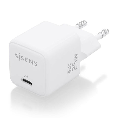 Wall Charger Aisens ASCH-25W1P012-W White 25 W (1 Unit) Wall Charger Aisens ASCH-25W1P012-W White 25 W (1 Unit)
