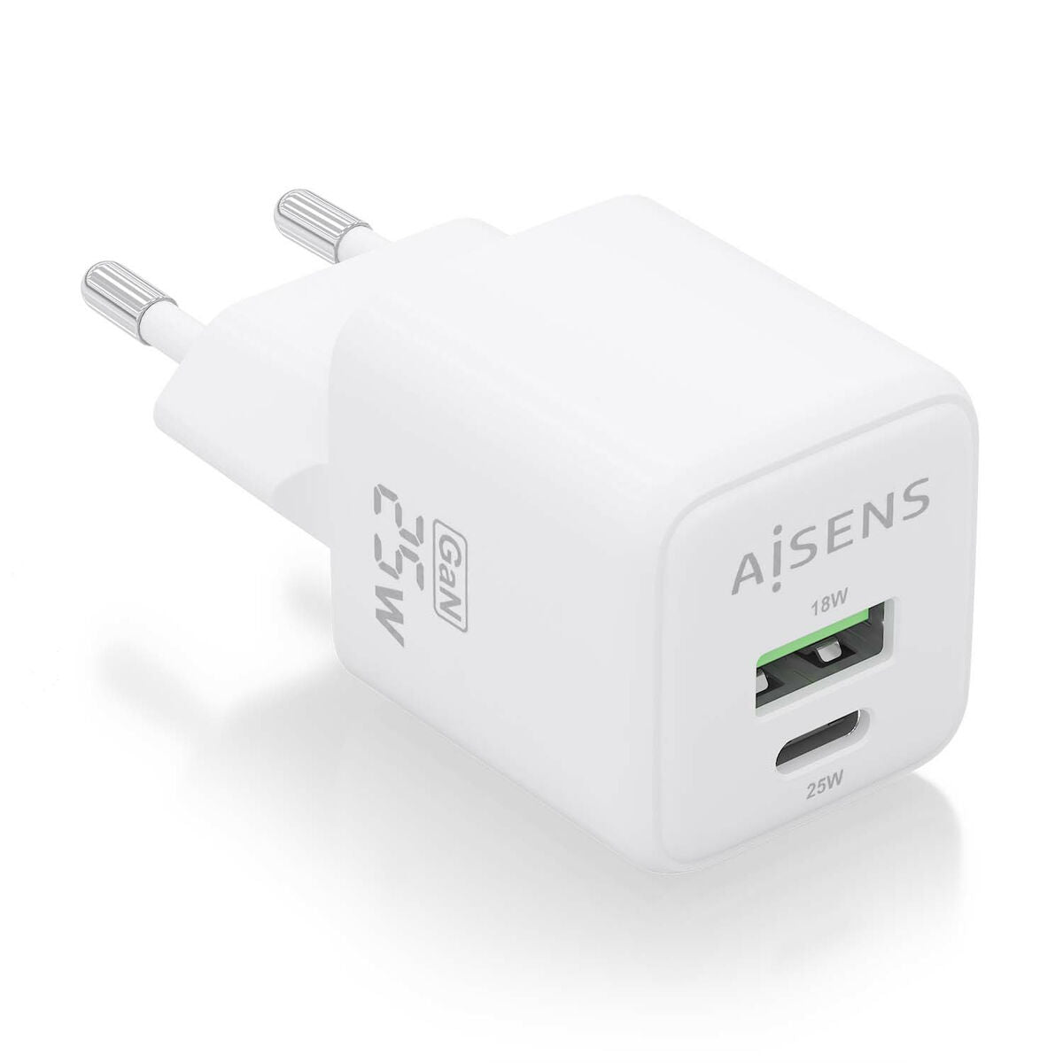 Wall Charger Aisens ASCH-25W2P014-W White 25 W (1 Unit) Wall Charger Aisens ASCH-25W2P014-W White 25 W (1 Unit)