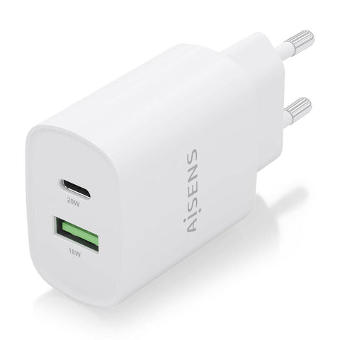 Wall Charger Aisens A110-0754 White 20 W (1 Unit) Wall Charger Aisens A110-0754 White 20 W (1 Unit)