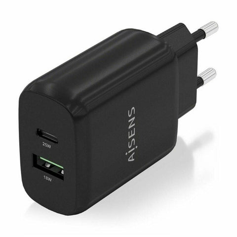 Wall Charger Aisens A110-0759 Black 25 W (1 Unit) Wall Charger Aisens A110-0759 Black 25 W (1 Unit)