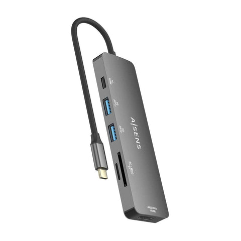 USB Hub Aisens ASUC-6P016-GR Grey (1 Unit) USB Hub Aisens ASUC-6P016-GR Grey (1 Unit)