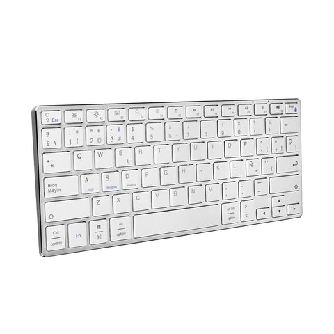 Wireless Keyboard Subblim SUB-KB-3ADC200 BLUETOOTH 3.0 350 mAh Spanish Qwerty Silver Spanish Wireless Keyboard Subblim SUB-KB-3ADC200 BLUETOOTH 3.0 350 mAh Spanish Qwerty Silver Spanish