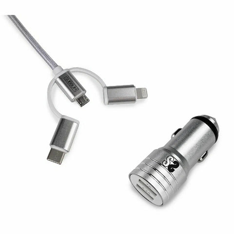 Universal USB Car Charger + USB-C Cable Subblim SUB-CHG-4CC001 Universal USB Car Charger + USB-C Cable Subblim SUB-CHG-4CC001
