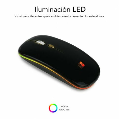 Mouse Subblim SUBMO-LDFLAT1 Black 1600 dpi Mouse Subblim SUBMO-LDFLAT1 Black 1600 dpi