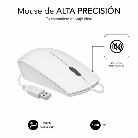 Mouse Subblim SUBMO-B2BS002 White 1200 DPI Mouse Subblim SUBMO-B2BS002 White 1200 DPI