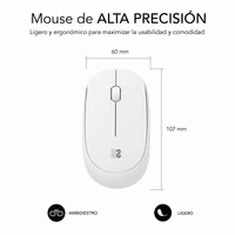 Mouse Subblim SUBMO-B2SW011 White Mouse Subblim SUBMO-B2SW011 White