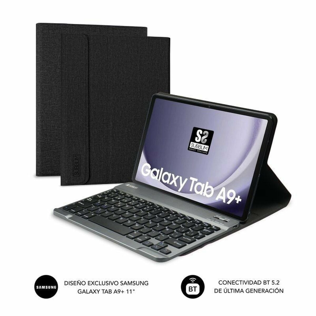 Tablet cover Subblim SUBKT3-BTS060 Black Spanish Qwerty QWERTY Tablet cover Subblim SUBKT3-BTS060 Black Spanish Qwerty QWERTY