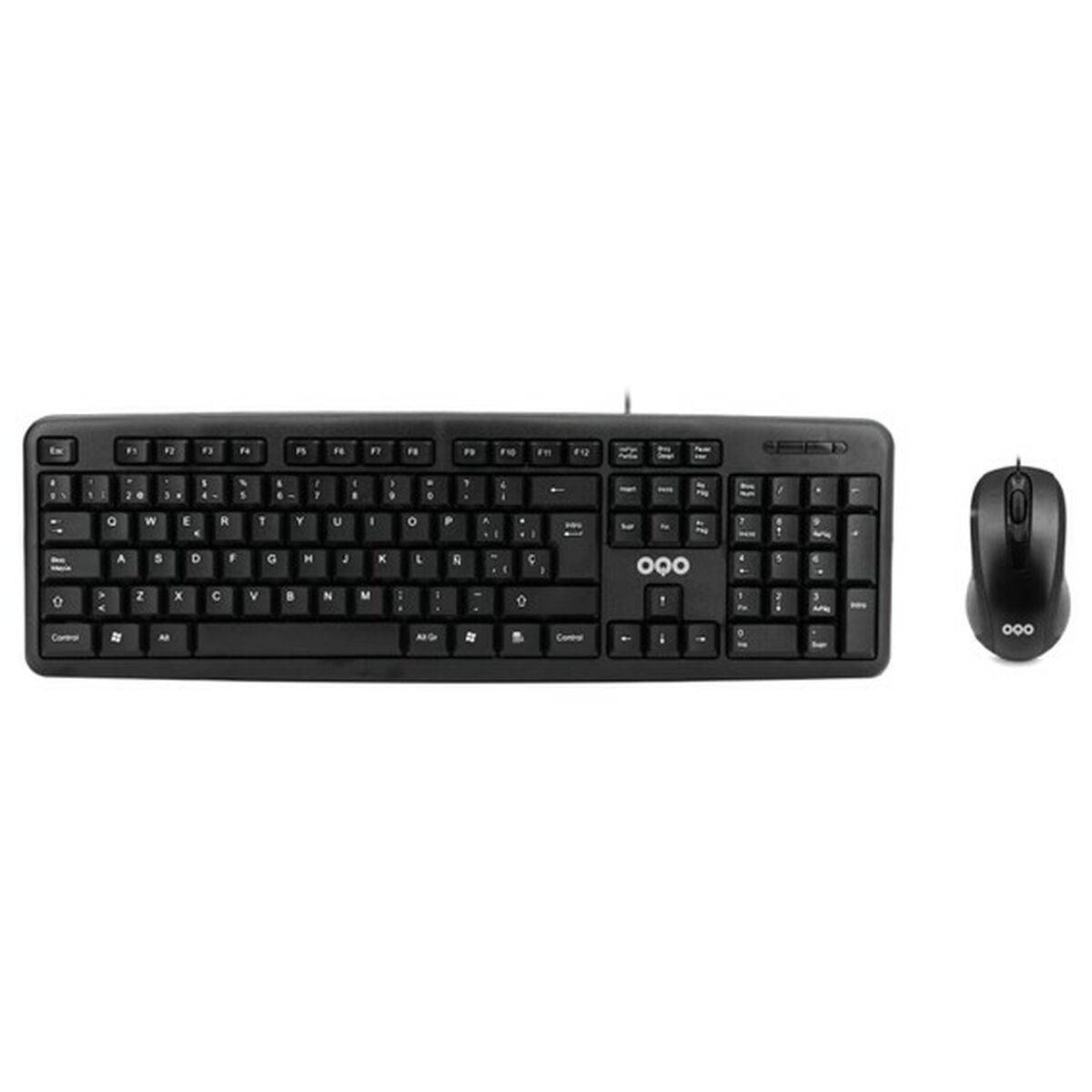 Keyboard and Mouse OQO TR001-U Black Multicolour Spanish Qwerty Keyboard and Mouse OQO TR001-U Black Multicolour Spanish Qwerty