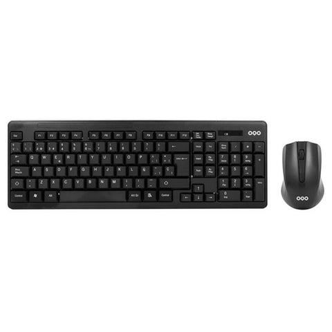 Keyboard and Mouse OQO TR002-W Black Multicolour Spanish Qwerty Keyboard and Mouse OQO TR002-W Black Multicolour Spanish Qwerty