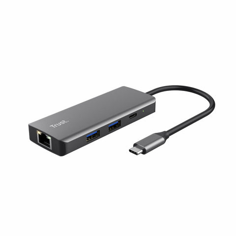 USB Hub Trust 24968 Silver (1 Unit) USB Hub Trust 24968 Silver (1 Unit)