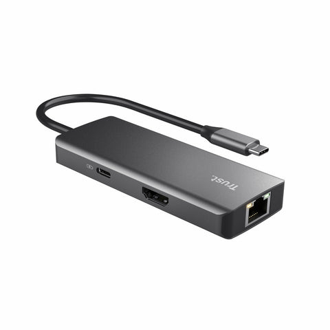 USB Hub Trust 24968 Silver (1 Unit) USB Hub Trust 24968 Silver (1 Unit)