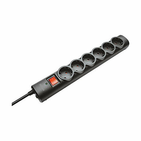 Schuko 6 Way Multi-socket Adapter Trust 21059 230 V Black Schuko 6 Way Multi-socket Adapter Trust 21059 230 V Black