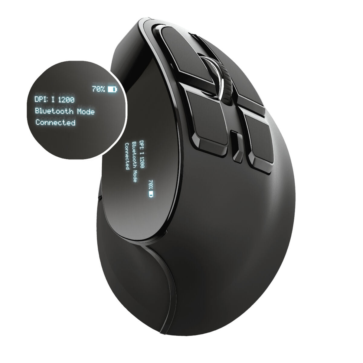 Wireless Mouse Trust Voxx Black Ergonomic Vertical Bluetooth Rechargeable Wireless Mouse Trust Voxx Black Ergonomic Vertical Bluetooth Rechargeable