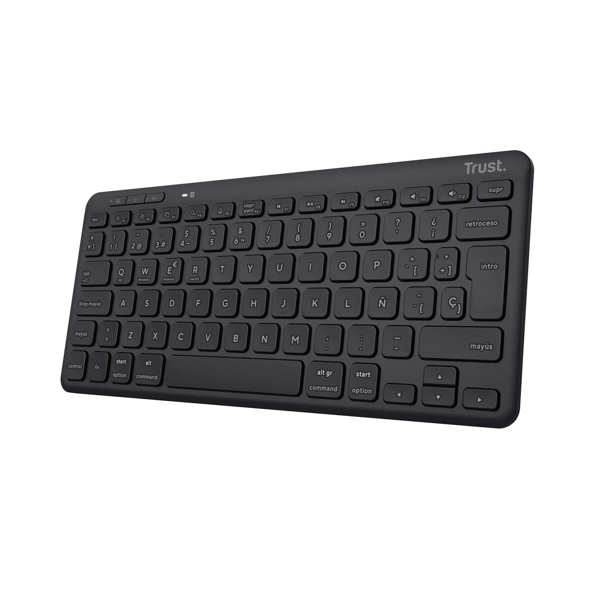 Wireless Keyboard Trust 25059 Black Spanish Qwerty Wireless Keyboard Trust 25059 Black Spanish Qwerty