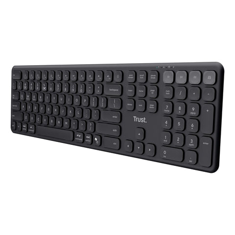 Wireless Keyboard Trust Vaiya Black QWERTY Qwerty US Wireless Keyboard Trust Vaiya Black QWERTY Qwerty US