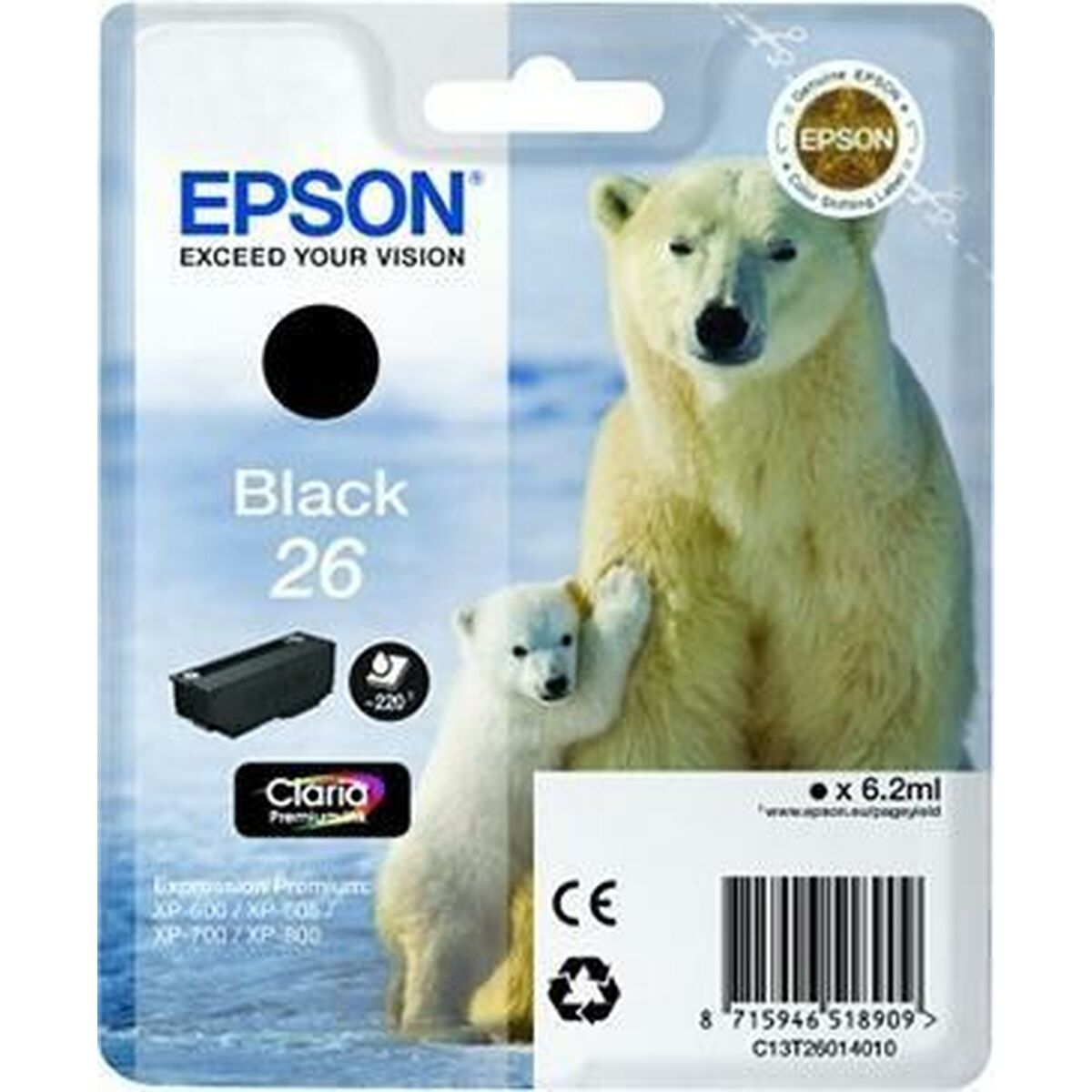 Original Ink Cartridge Epson 26 Black Original Ink Cartridge Epson 26 Black