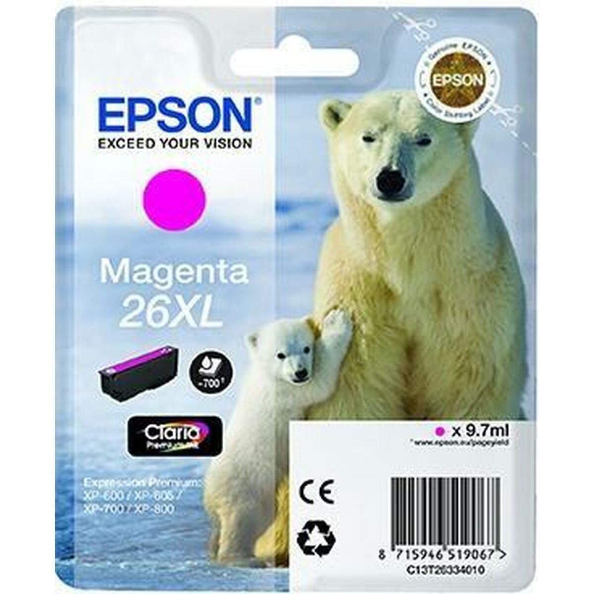 Original Ink Cartridge Epson 26XL Magenta Original Ink Cartridge Epson 26XL Magenta