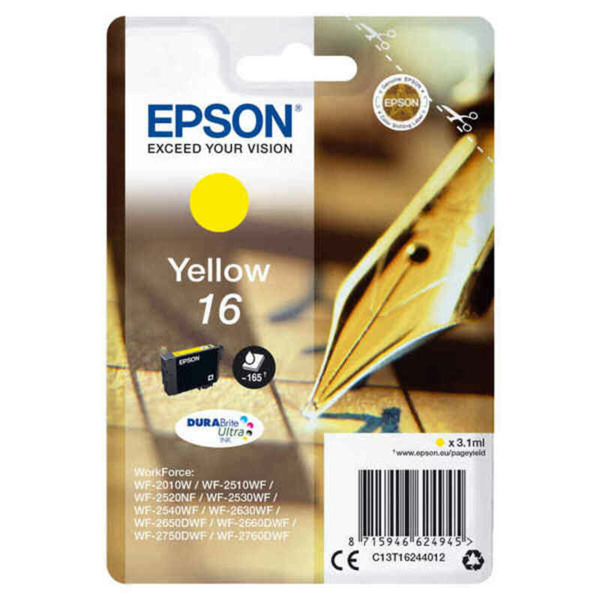 Original Ink Cartridge Epson 16 Yellow Original Ink Cartridge Epson 16 Yellow