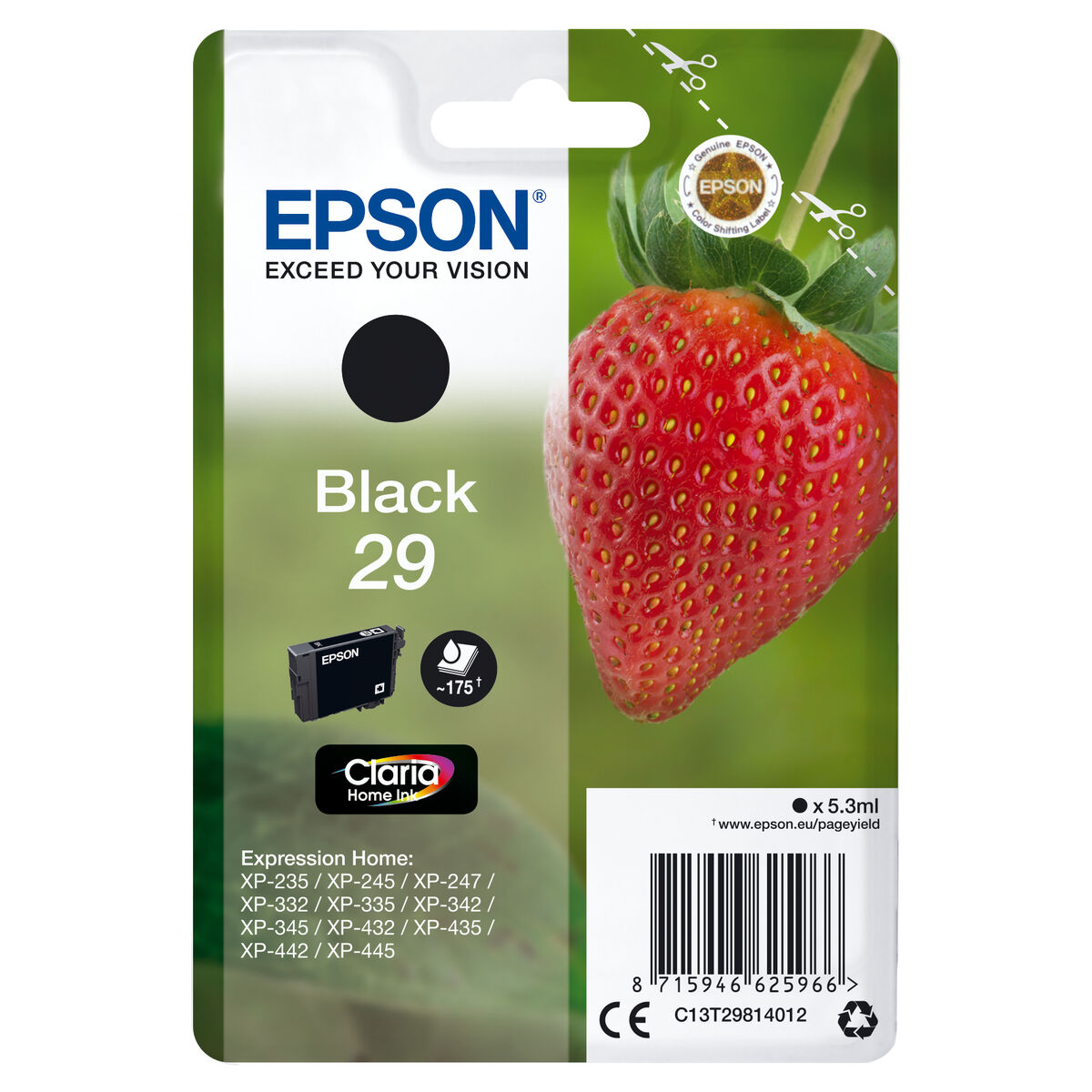 Original Ink Cartridge Epson 29 K Black Original Ink Cartridge Epson 29 K Black