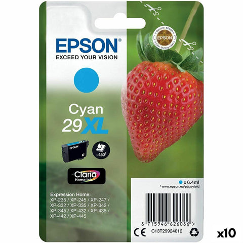 Original Ink Cartridge Epson 29 XL Cyan (10 Units) Original Ink Cartridge Epson 29 XL Cyan (10 Units)