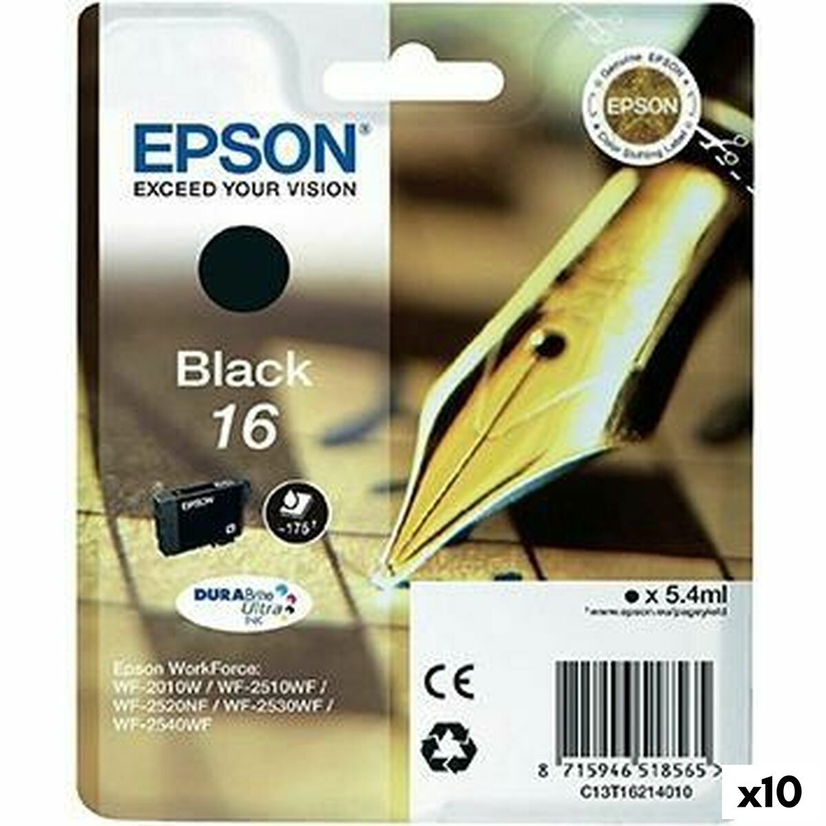 Original Ink Cartridge Epson Black (10 Units) Original Ink Cartridge Epson Black (10 Units)