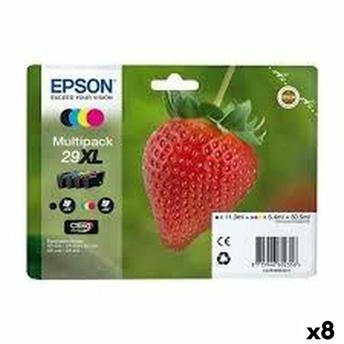 Original Ink Cartridge Epson  Nº 29 XL Black/Cyan/Magenta/Yellow (8 Units) (1 Unit) Original Ink Cartridge Epson  Nº 29 XL Black/Cyan/Magenta/Yellow (8 Units) (1 Unit)