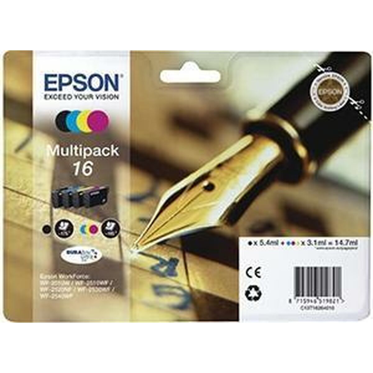 Original Ink Cartridge Epson Black/Cyan/Magenta/Yellow (8 Units) (1 Unit) Original Ink Cartridge Epson Black/Cyan/Magenta/Yellow (8 Units) (1 Unit)