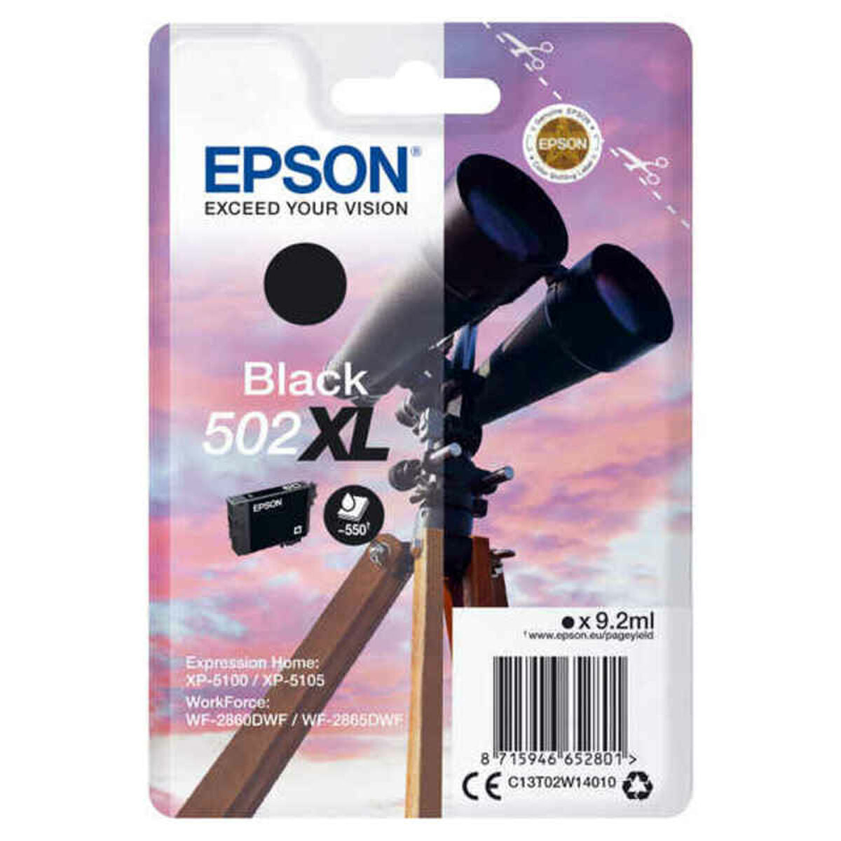 Original Ink Cartridge Epson C13T02W14010 Black Original Ink Cartridge Epson C13T02W14010 Black