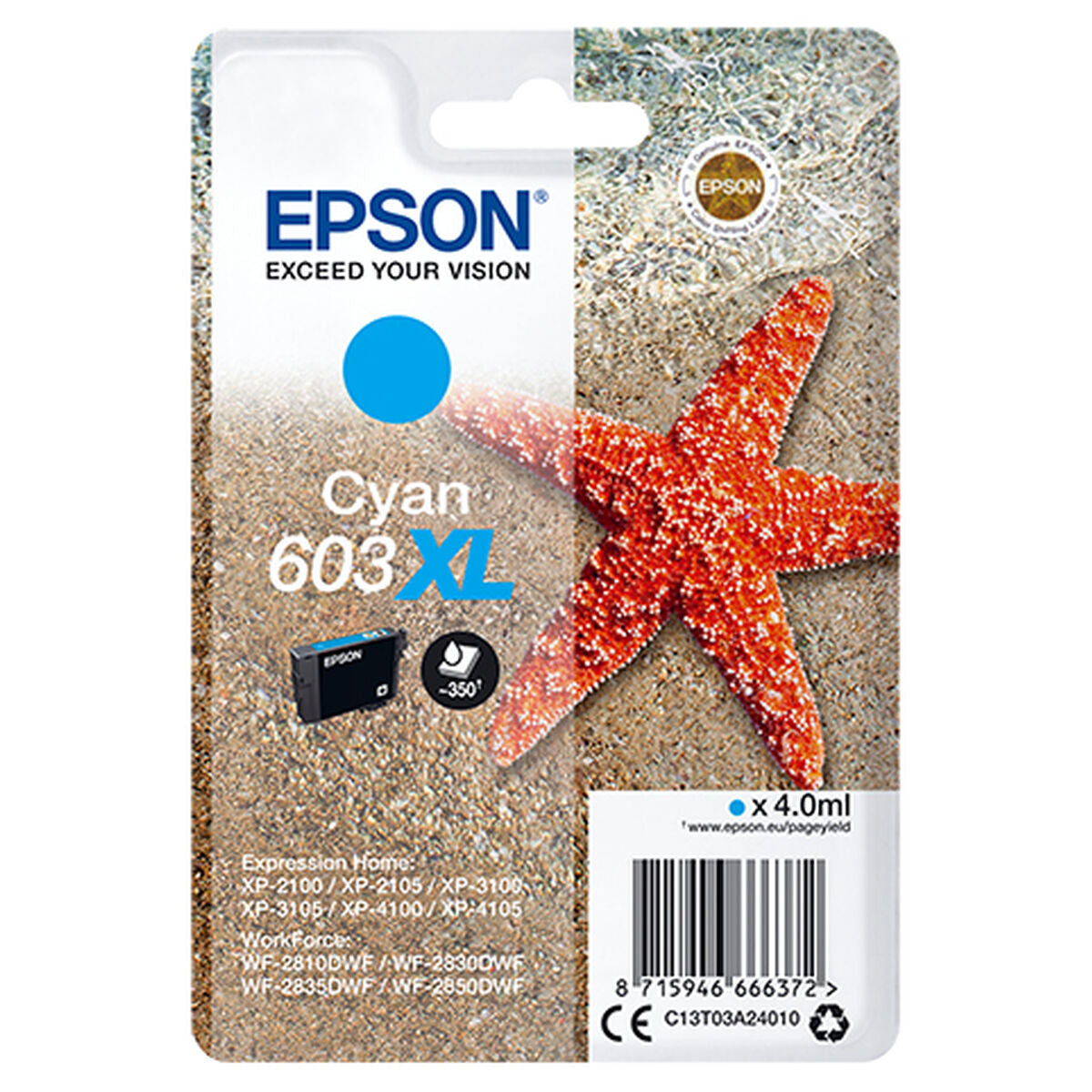 Original Ink Cartridge Epson 603XL Cyan Original Ink Cartridge Epson 603XL Cyan