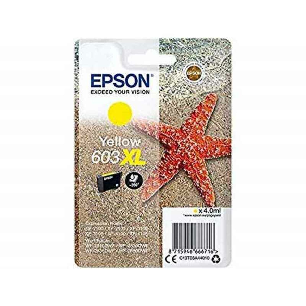 Original Ink Cartridge Epson 603XL Yellow Original Ink Cartridge Epson 603XL Yellow
