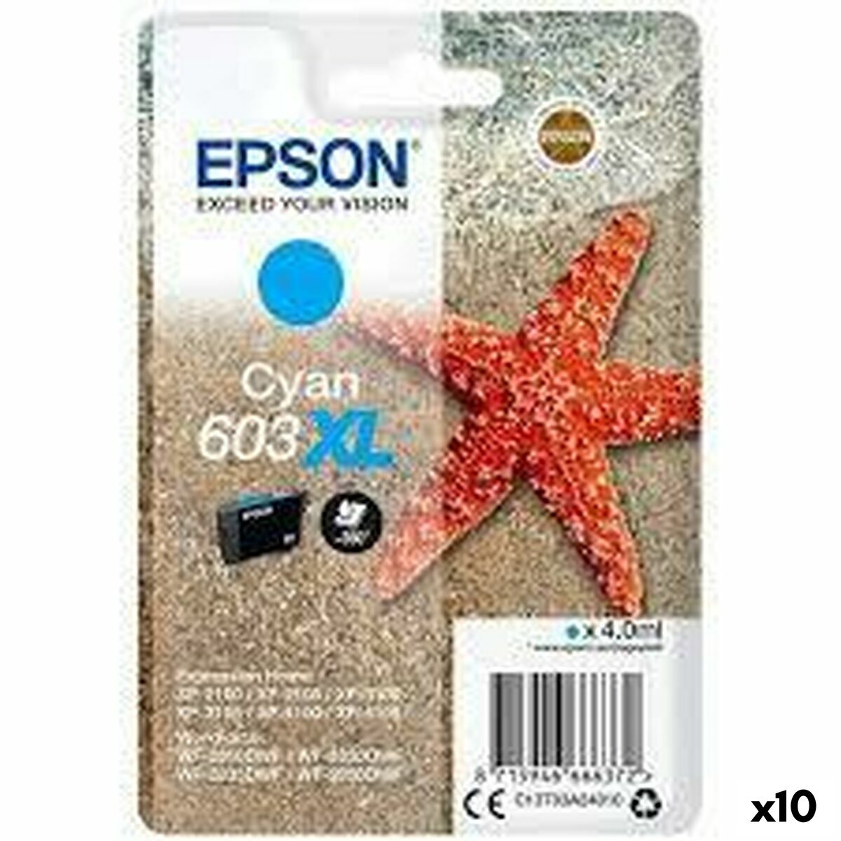 Original Ink Cartridge Epson 603 XL Cyan (10 Units) Original Ink Cartridge Epson 603 XL Cyan (10 Units)