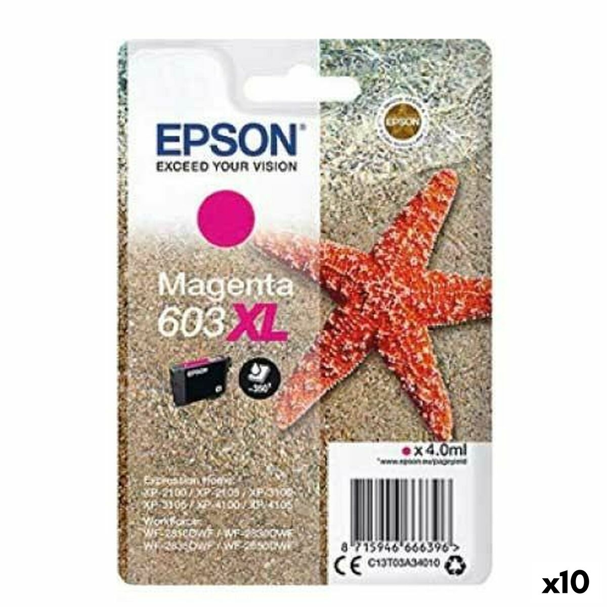 Original Ink Cartridge Epson 603 XL Magenta (10 Units) Original Ink Cartridge Epson 603 XL Magenta (10 Units)