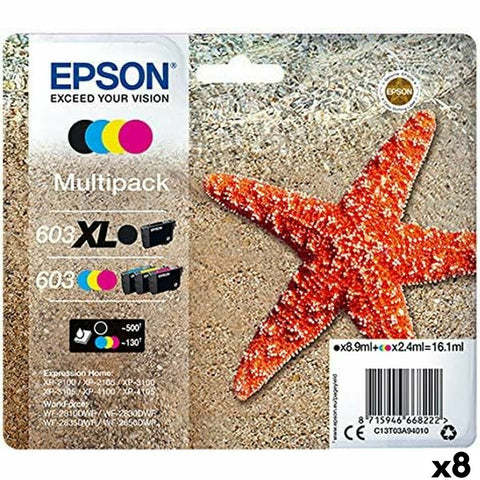 Original Ink Cartridge Epson Black/Cyan/Magenta/Yellow (8 Units) Original Ink Cartridge Epson Black/Cyan/Magenta/Yellow (8 Units)