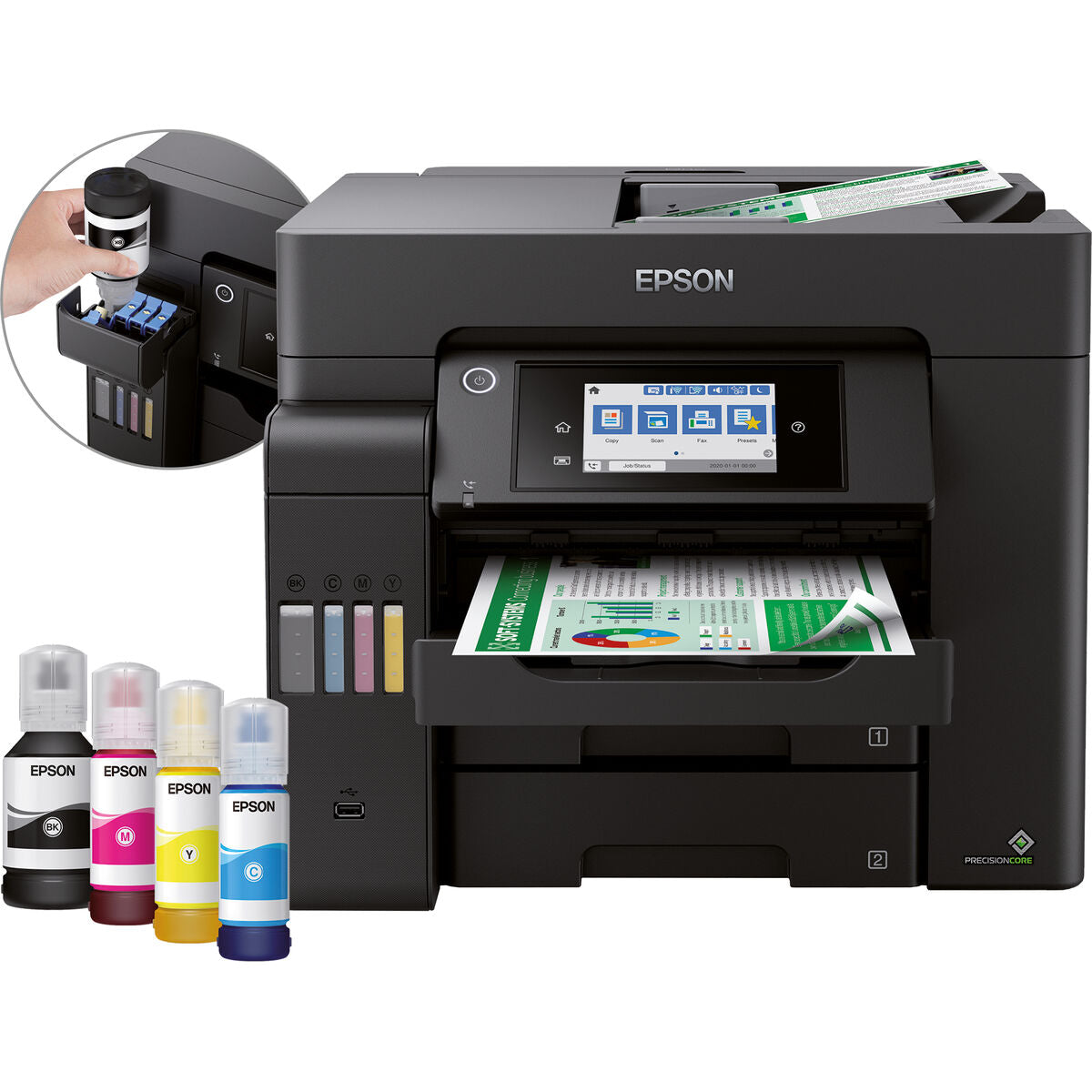 Multifunction Printer Epson EcoTank ET-5850 25 ppm WiFi Black Multifunction Printer Epson EcoTank ET-5850 25 ppm WiFi Black