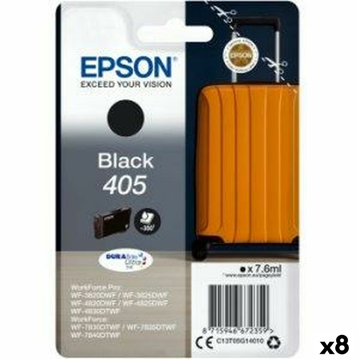 Original Ink Cartridge Epson 405 Black (8 Units) Original Ink Cartridge Epson 405 Black (8 Units)