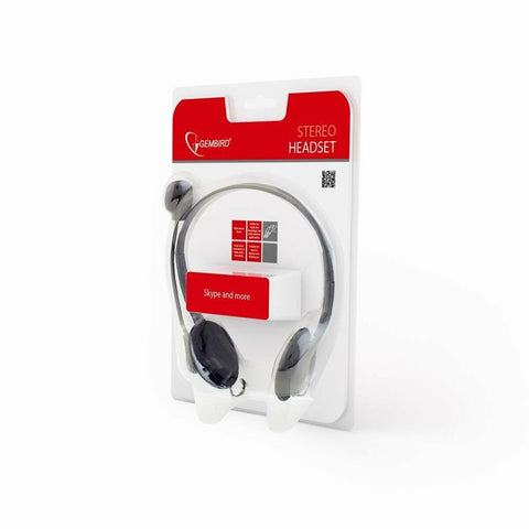 Headphones with Microphone GEMBIRD Control Vol Black Headphones with Microphone GEMBIRD Control Vol Black