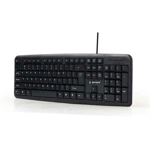 Keyboard GEMBIRD KB-U-103-PT Black Spanish Qwerty Keyboard GEMBIRD KB-U-103-PT Black Spanish Qwerty