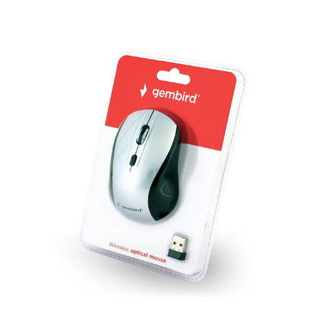Wireless Mouse GEMBIRD MUSW-4B-02-BS White Black/Silver (1 Unit) Wireless Mouse GEMBIRD MUSW-4B-02-BS White Black/Silver (1 Unit)