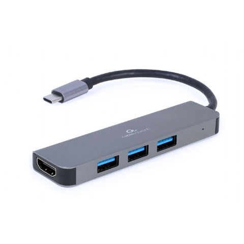 USB Hub GEMBIRD A-CM-COMBO2-01 Grey USB Hub GEMBIRD A-CM-COMBO2-01 Grey