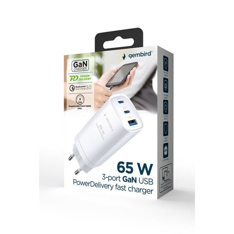 Wall Charger GEMBIRD TA-UC-PDQC65-01-W Wall Charger GEMBIRD TA-UC-PDQC65-01-W
