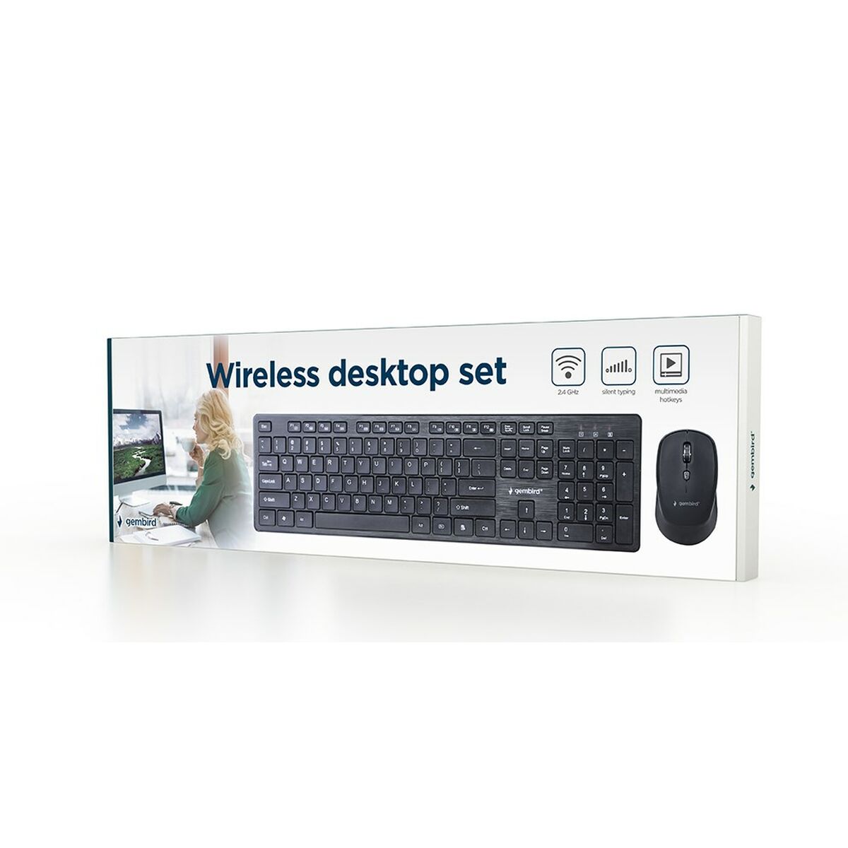 Keyboard and Wireless Mouse GEMBIRD KBS-WCH-04 Black English QWERTY Keyboard and Wireless Mouse GEMBIRD KBS-WCH-04 Black English QWERTY